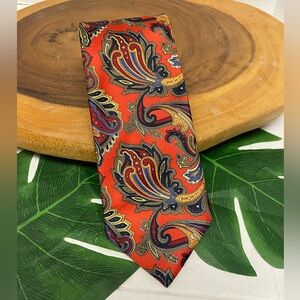 S&W Shlax & Wing Colorful Silk Paisley Tie